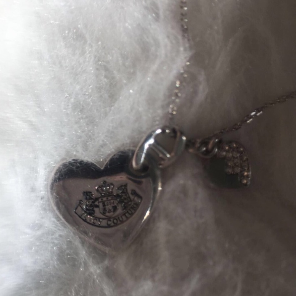 Juicy Couture silver long necklace